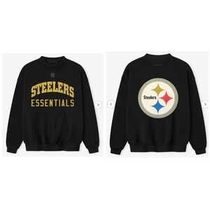 Pittsburgh Steelers Fear of God x NFL Unisex Sport Sweatshirt - Black LARGE NWT